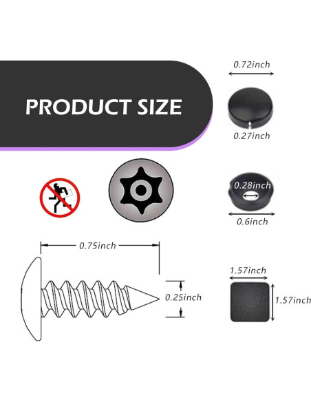 Kits de Tornillos Antirrobo M6 Ferianl para Placas de Matrícula