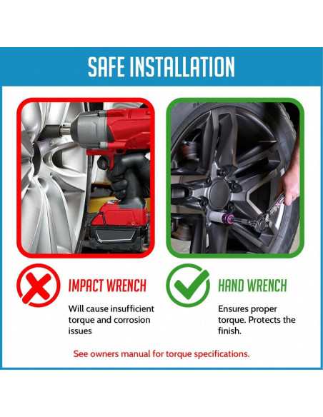 Tornillos de Rueda M14x1.5 20 Pcs Acorn Spline Negro