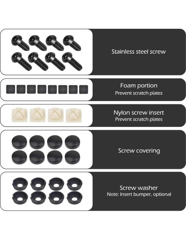 Kits de Tornillos Antirrobo M6 Ferianl para Placas de Matrícula
