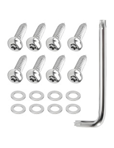 Tornillos Antirrobo para Placas de Matrícula HAVANSIDY 8 Pcs