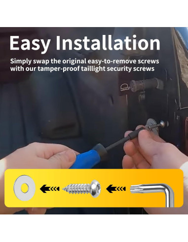 Tornillos Antirrobo para Placas de Matrícula HAVANSIDY 8 Pcs