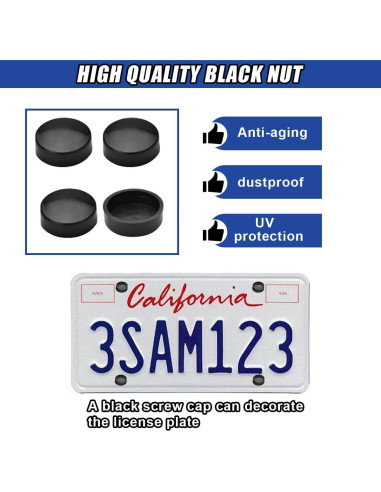 Kit de Tornillos Antirrobo DUSCOKE para Placas de Licencia 4 Pzas