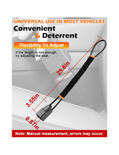 Bloqueo de Volante Tevlaphee Antirrobo Universal Negro 2