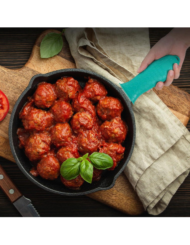 Cubiertas de Silicona Joyhalo para Mangos de Sartén - Aqua, 6 Piezas