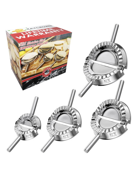 KAYCROWN Prensa de Empanadas de Acero Inoxidable 4 Tamaños