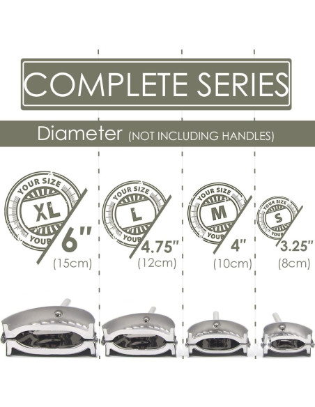 KAYCROWN Prensa de Empanadas de Acero Inoxidable 4 Tamaños