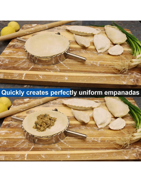 KAYCROWN Prensa de Empanadas de Acero Inoxidable 4 Tamaños