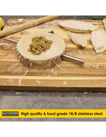 KAYCROWN Prensa de Empanadas de Acero Inoxidable 4 Tamaños
