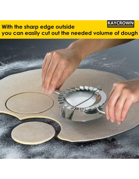KAYCROWN Prensa de Empanadas de Acero Inoxidable 4 Tamaños