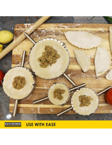 KAYCROWN Prensa de Empanadas de Acero Inoxidable 4 Tamaños