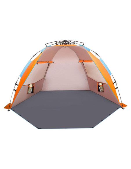 Carpa de Playa Oileus XL para 4 Personas - Instantánea Naranja