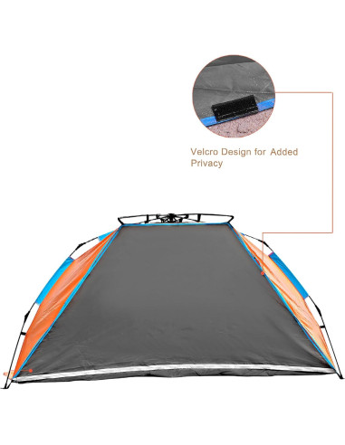 Carpa de Playa Oileus XL para 4 Personas - Instantánea Naranja