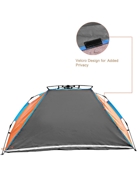 Carpa de Playa Oileus XL para 4 Personas - Instantánea Naranja