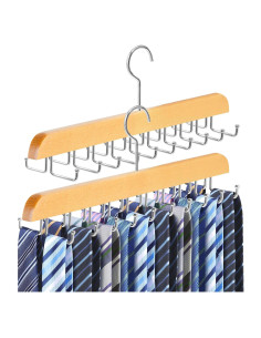 Perchero de Corbatas Fitnice 2 Piezas Antideslizante Ahorra Espacio