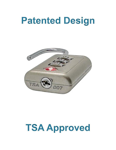 Candado de Combinación TSA Arkali 3 Dígitos Antirrobo Metal
