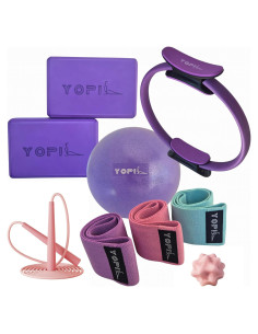 Kit de Yoga y Pilates Yopil 9 en 1 - Bloques, Anillo, Bandas y Más