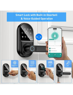 Cerradura Digital Biométrica Bog Fang B006 con Control Remoto 2