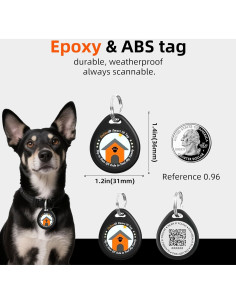 Etiquetas de Identificación Personalizadas Mascotas QRTAGLAB 2 Pzas 2