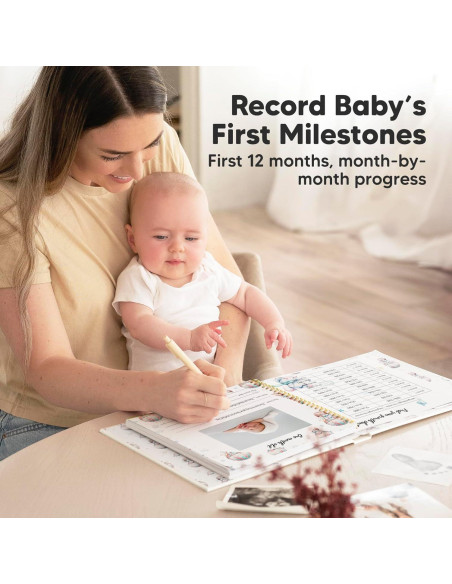 Libro de Memorias del Bebé KeaBabies - 90 Páginas Tapa Dura