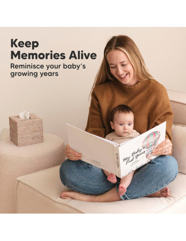Libro de Memorias del Bebé KeaBabies - 90 Páginas Tapa Dura