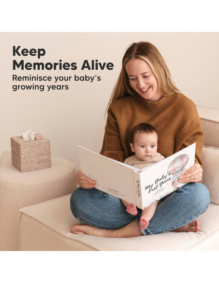 Libro de Memorias del Bebé KeaBabies - 90 Páginas Tapa Dura