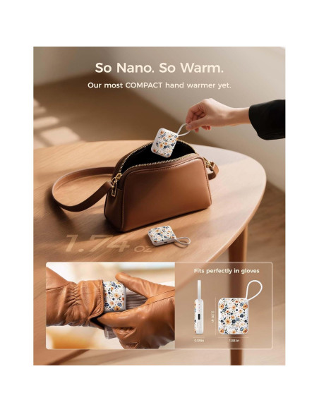 Calentador de Manos Recargable OCOOPA UT5 Nano 50g Floral