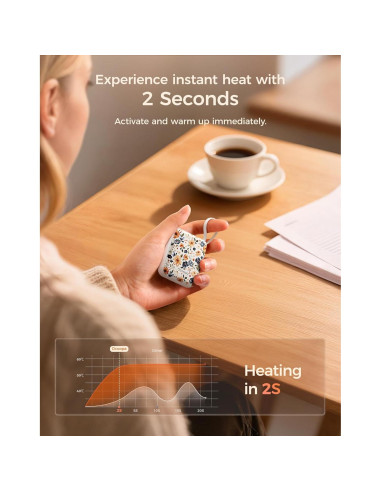 Calentador de Manos Recargable OCOOPA UT5 Nano 50g Floral