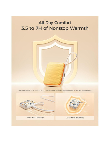 Calentador de Manos Recargable OCOOPA UT5 Nano 50g Floral