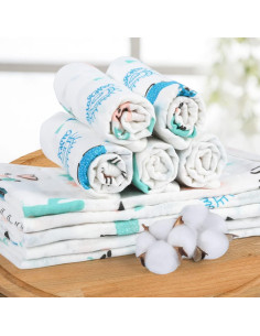 Paños de Eructar para Bebé Yoofoss 10 Piezas 100% Algodón Orgánico 2