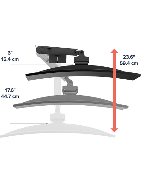 Soporte de Monitor Ergotron 45-475-224 Negro Mate 49"