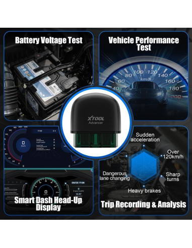 Escáner OBD2 Inalámbrico XTOOL Advancer AD20 Pro - Diagnóstico Completo