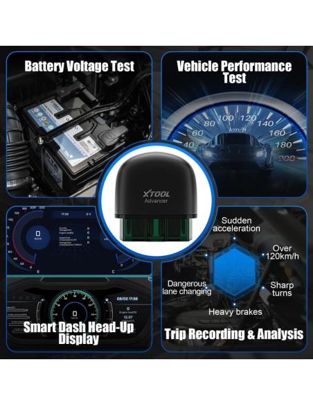 Escáner OBD2 Inalámbrico XTOOL Advancer AD20 Pro - Diagnóstico Completo