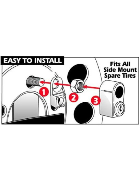Cerradura de Neumático de Repuesto Trimax TNL740 - Fácil Instalación