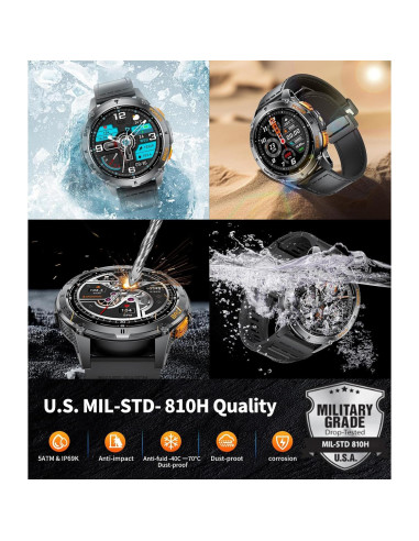 Reloj Inteligente FOXBOX DM4-A GPS Militar 1.43" AMOLED Negro