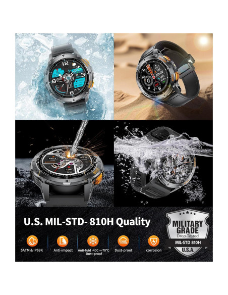 Reloj Inteligente FOXBOX DM4-A GPS Militar 1.43" AMOLED Negro