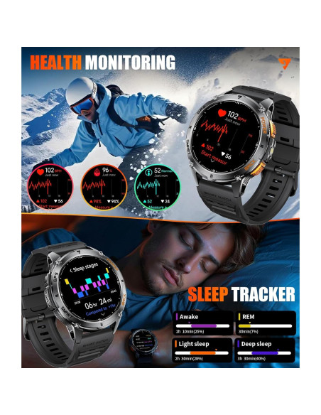 Reloj Inteligente FOXBOX DM4-A GPS Militar 1.43" AMOLED Negro