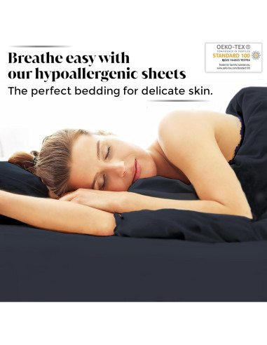 Juego de Sábanas Queen Mercado de Bambú de Lujo 100% Viscosa