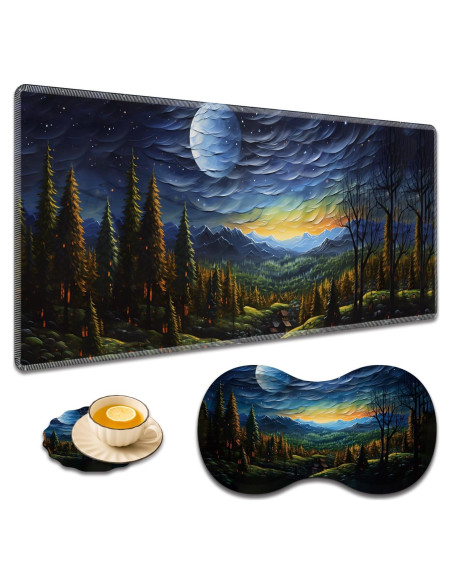 Juego de Alfombrillas de Ratón VSOJSOJKE - Grande, Ergonomía y Antideslizante Juego de Alfombrillas de Ratón VSOJSOJKE - Grande, Ergonomía y Antideslizante