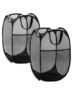 Canasta Plegable Pop Up DUCOO 70L 2 PCS Negra para Ropa