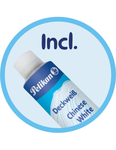 Juego de Pintura Acuarela Opaca Pelikan 24 Colores + Blanco