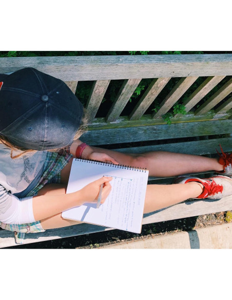 Cuaderno Espiral Unruled Blanco Sin Rayas 70 Hojas 26.67x20.32cm