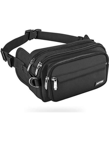 Riñonera AGPTEK Unisex Impermeable con Bloqueo RFID 22.86x13.97cm