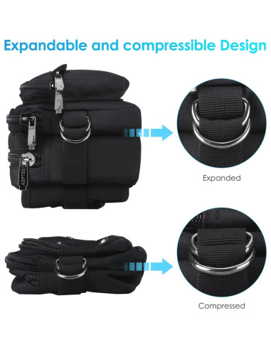 Riñonera AGPTEK Unisex Impermeable con Bloqueo RFID 22.86x13.97cm