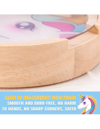 Alcancía de Madera Unicornio WERNNSAI DIY con Stickers