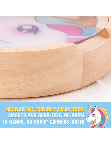 Alcancía de Madera Unicornio WERNNSAI DIY con Stickers