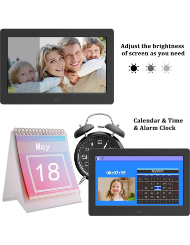 Marco de Fotos Digital 7" Atatat con Control Remoto 1080P