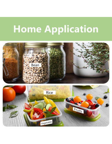 Cinta de Etiquetas Laminada 12mm YUANQIMM Negra sobre Blanca - Paquete de 5