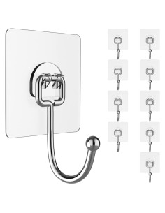 Ganchos Adhesivos Grandes Latoxcaa 10 Pzs Carga Pesada 20Kg