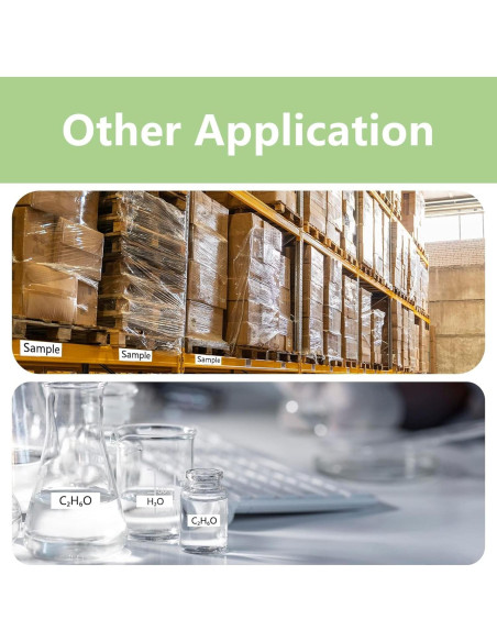 Cinta de Etiquetas Laminada 12mm YUANQIMM Negra sobre Blanca - Paquete de 5