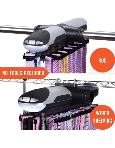 Organizador de Corbatas Motorizado Primode con LED 72 Corbatas